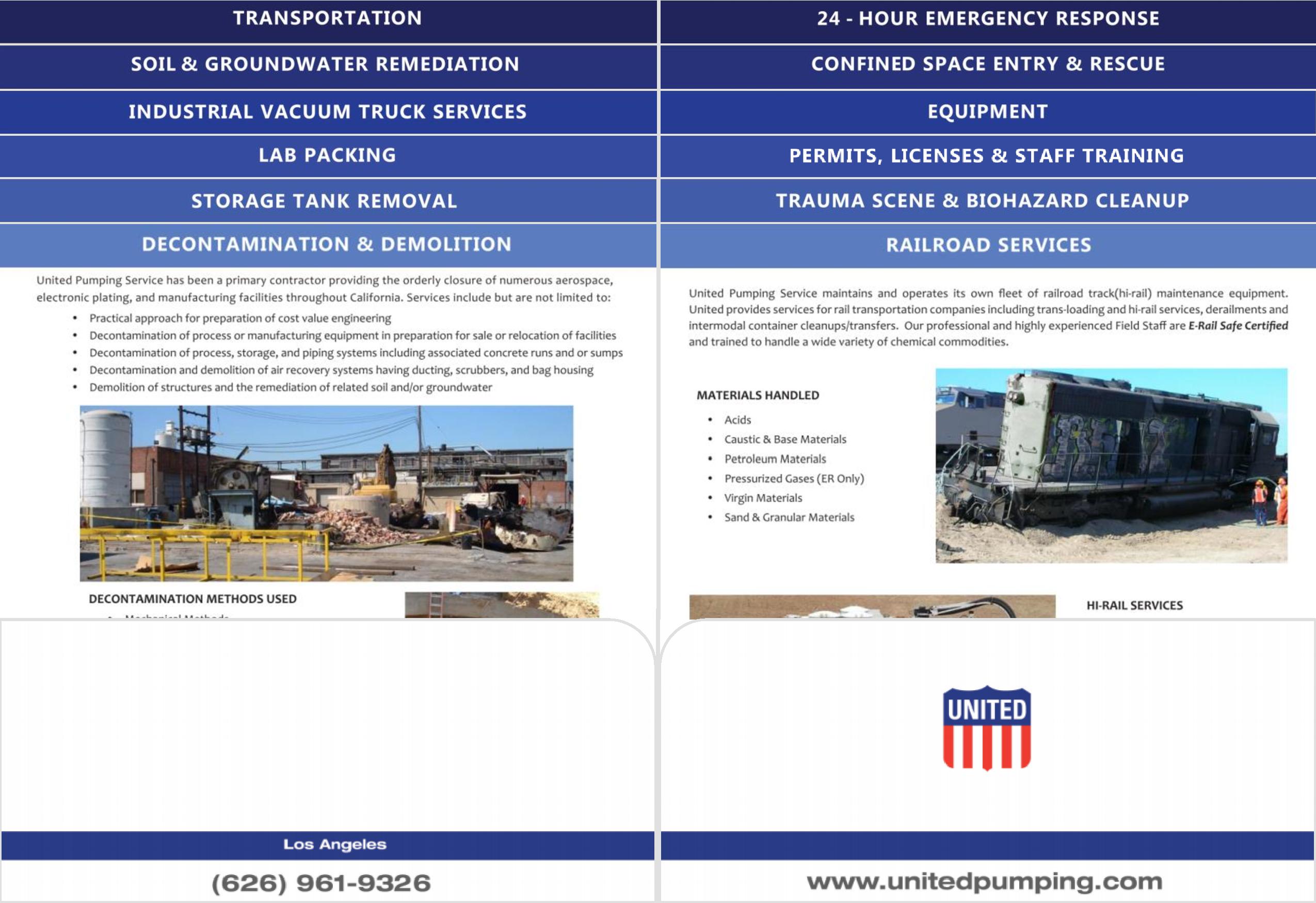 United Pumping Service Brochure